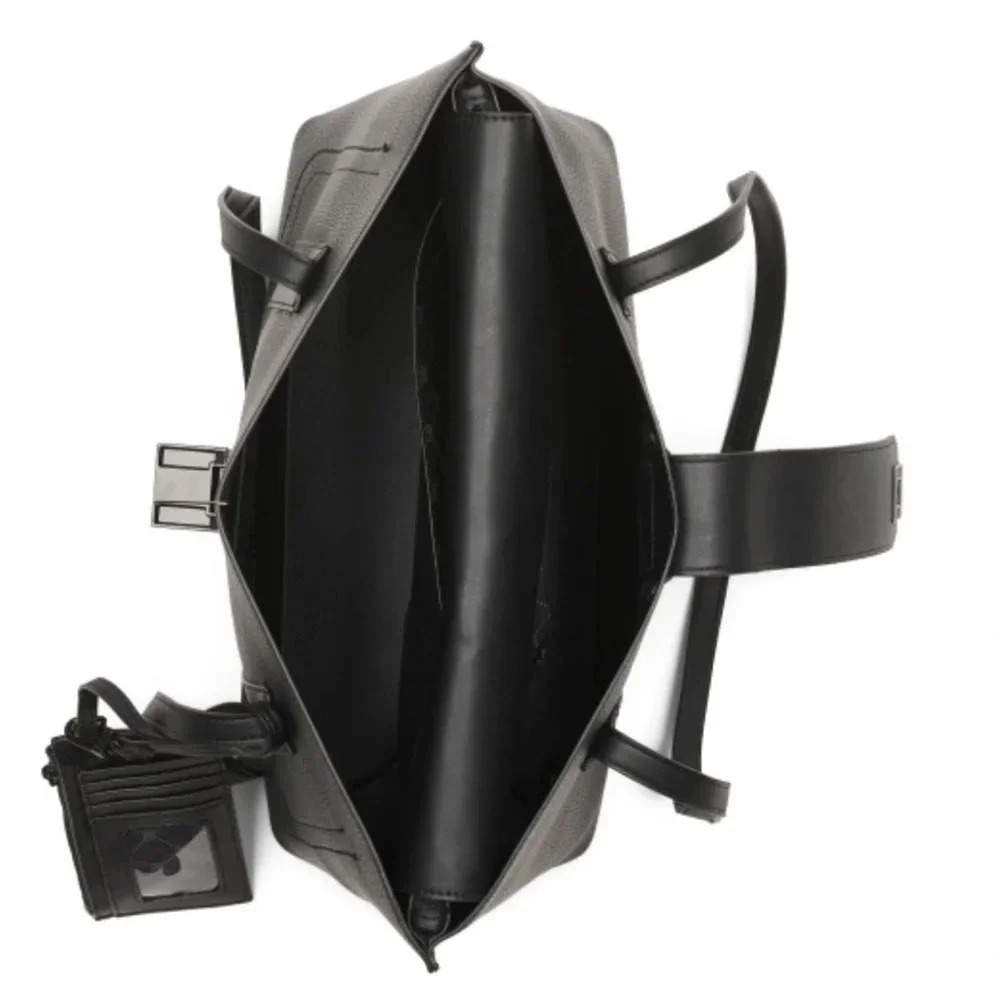 BRAND NEW WITH TAGS STEVE MADDEN MATTE BLACK BGOOSE TOTE. - Picture 7 of 11